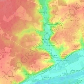 Le Portail地形图、海拔、地势