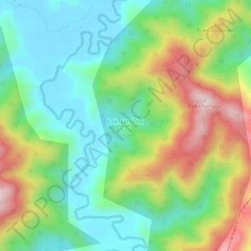Lakuan Toli Toli地形图、海拔、地势