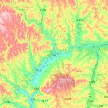 礼县地形图、海拔、地势