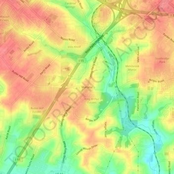 Mattese地形图、海拔、地势