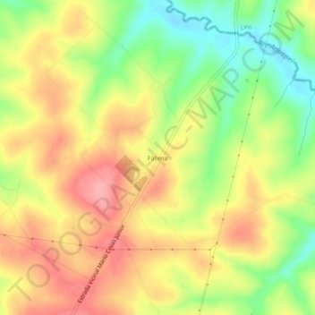 Fátima地形图、海拔、地势