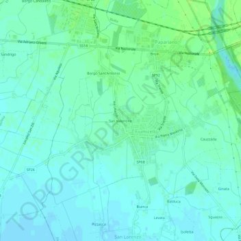 San Valentino地形图、海拔、地势
