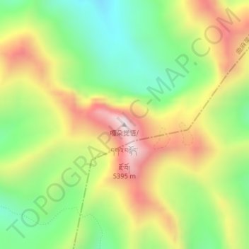 嘎朵觉悟地形图、海拔、地势