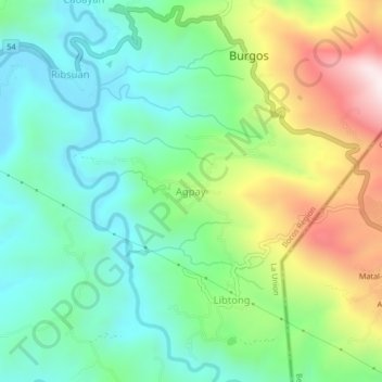 Agpay地形图、海拔、地势