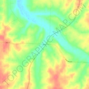 Tunas地形图、海拔、地势