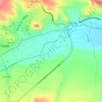 Tobes地形图、海拔、地势