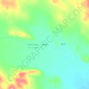 哈布特盖地形图、海拔、地势