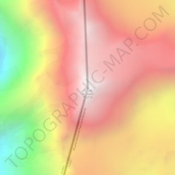 Mount Hubbard地形图、海拔、地势