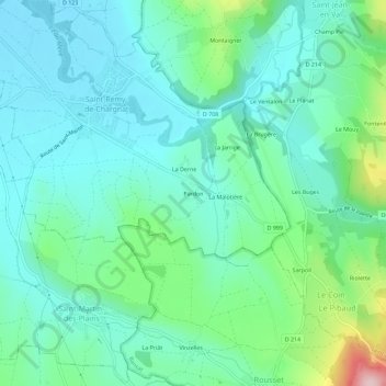 Pardon地形图、海拔、地势