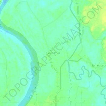 Santa Rosa地形图、海拔、地势
