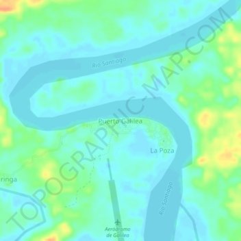 Puerto Galilea地形图、海拔、地势