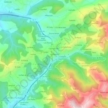 La Foyaca地形图、海拔、地势