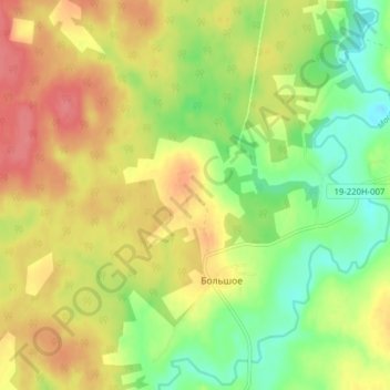 Мильково地形图、海拔、地势