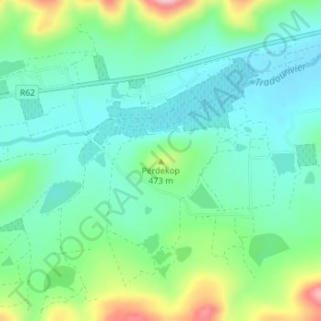 Perdekop地形图、海拔、地势