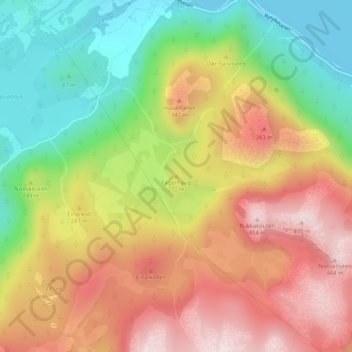 Fagerhaug地形图、海拔、地势