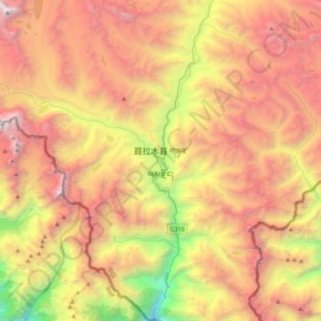 聂拉木县地形图、海拔、地势