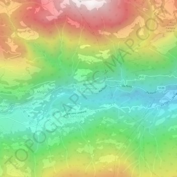 Cortenedolo地形图、海拔、地势