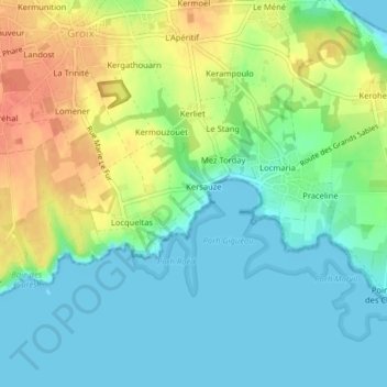 Mez Tal-er-Port地形图、海拔、地势