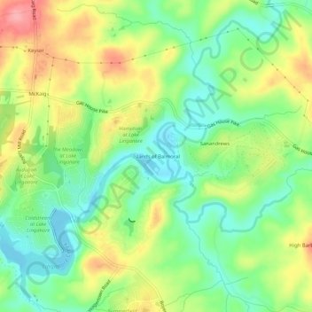 Islands of Balmoral地形图、海拔、地势