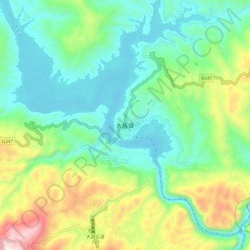 大昌镇地形图、海拔、地势