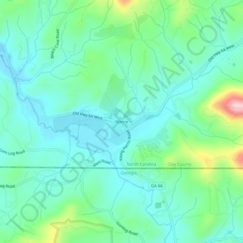 Warne地形图、海拔、地势