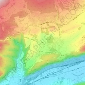 See地形图、海拔、地势