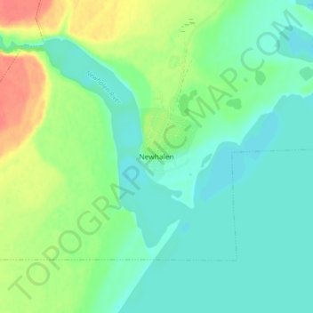 Newhalen地形图、海拔、地势