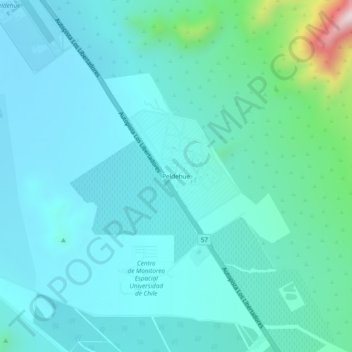 Peldehue地形图、海拔、地势