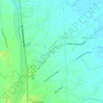Tariji地形图、海拔、地势