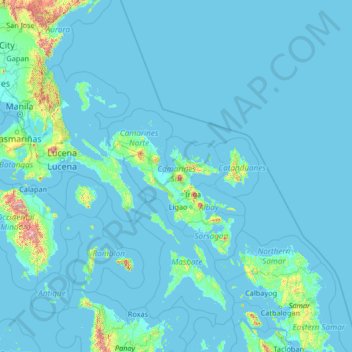 Camarines Sur地形图、海拔、地势