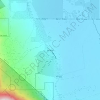 Sheridan地形图、海拔、地势