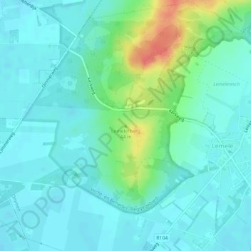 Lemelerberg地形图、海拔、地势
