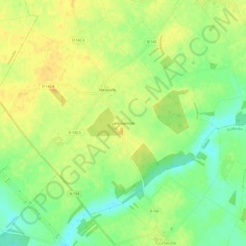 Saint-Germain地形图、海拔、地势