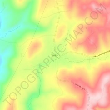 Strickler地形图、海拔、地势
