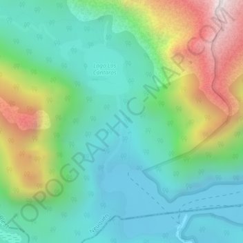 Los Cántaros地形图、海拔、地势