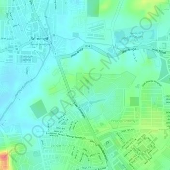 Garaj Eco地形图、海拔、地势