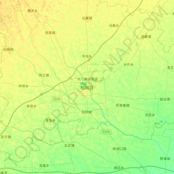 柘城县地形图、海拔、地势