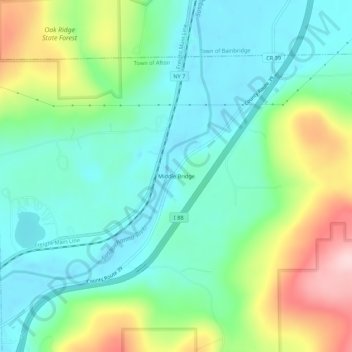 Middle Bridge地形图、海拔、地势