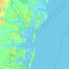 Jekyll Island地形图、海拔、地势