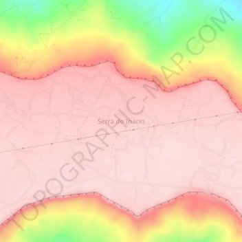Serra do Inácio地形图、海拔、地势
