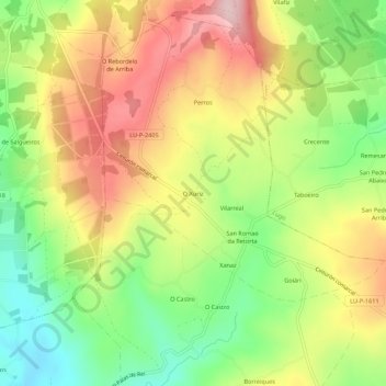 O Xuriz地形图、海拔、地势