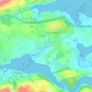 Coolmore Cross地形图、海拔、地势