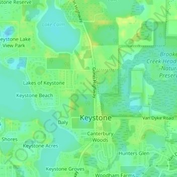 Keystone Park地形图、海拔、地势