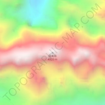 措美峰地形图、海拔、地势