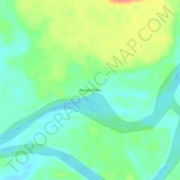 Nuevo Italia地形图、海拔、地势