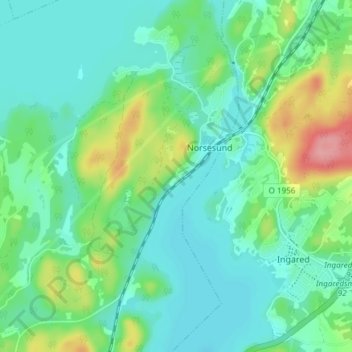 Skogslyckan地形图、海拔、地势
