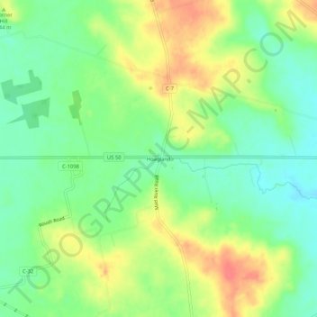 Hoagland地形图、海拔、地势