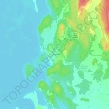 Colter Bay Village地形图、海拔、地势