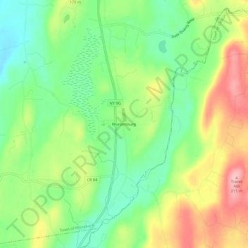Wurtemburg地形图、海拔、地势
