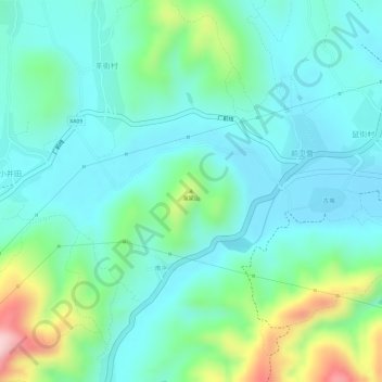 海棠山地形图、海拔、地势